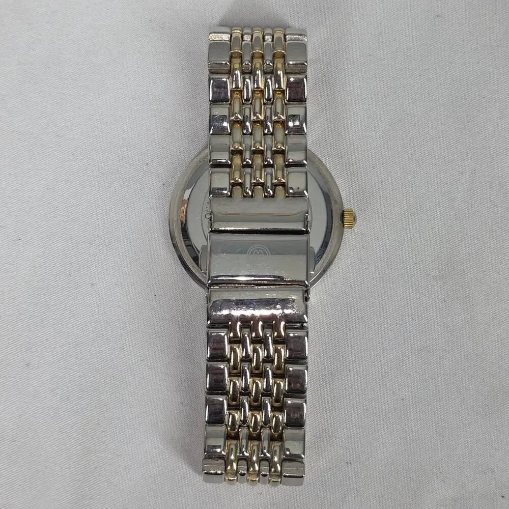 MOVADO MUSEUM TWO‑TONE QUARTZ WATCH – VINTAGE 90'S – 34MM – SAPPHIRE CRYSTAL - Picture 10 of 13